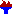 A lit torch: a red flame over a blue bracket.